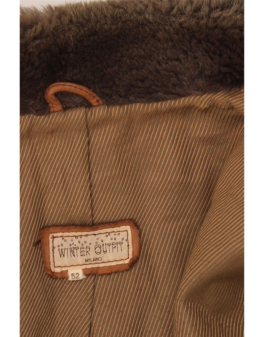 VINTAGE Herre læderjakke IT 52 XL Brun Colourblock