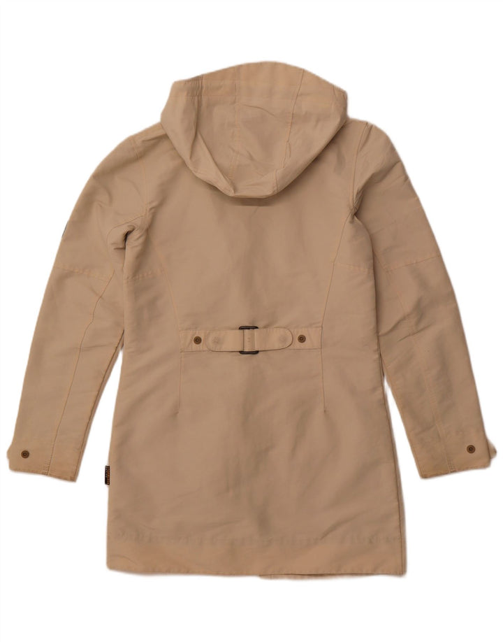 JACK WOLFSKIN Dame hætte vindjakke UK 10 Small Beige Polyester
