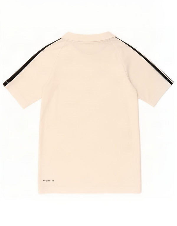 Adidas Boys Aeroready T-Shirt Top 7-8 År Hvid Polyester