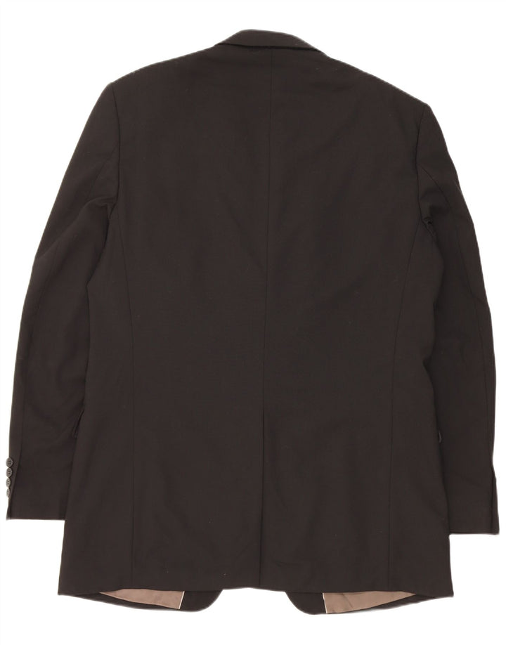 Marks & Spencer Herre 3-knaps blazerjakke UK 42 Stor sort polyester