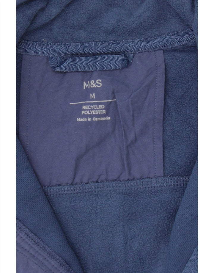 Marks & Spencer Fleecejakke til mænd UK 38 Medium Blue Polyester