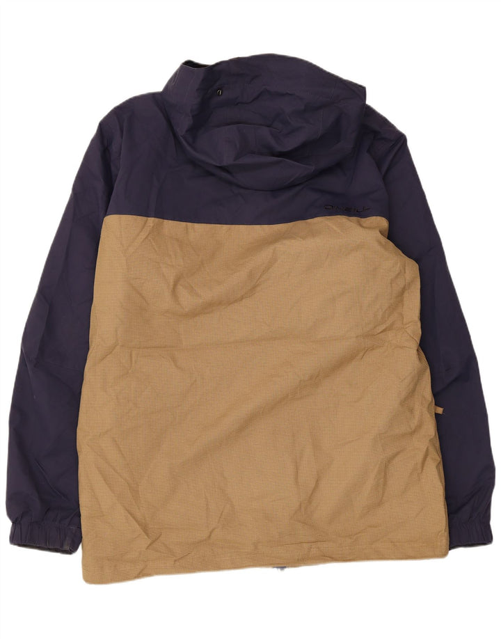 O'Neill Herre Hooded Windbreaker Jacket UK 38 Medium Navy Blue Colourblock