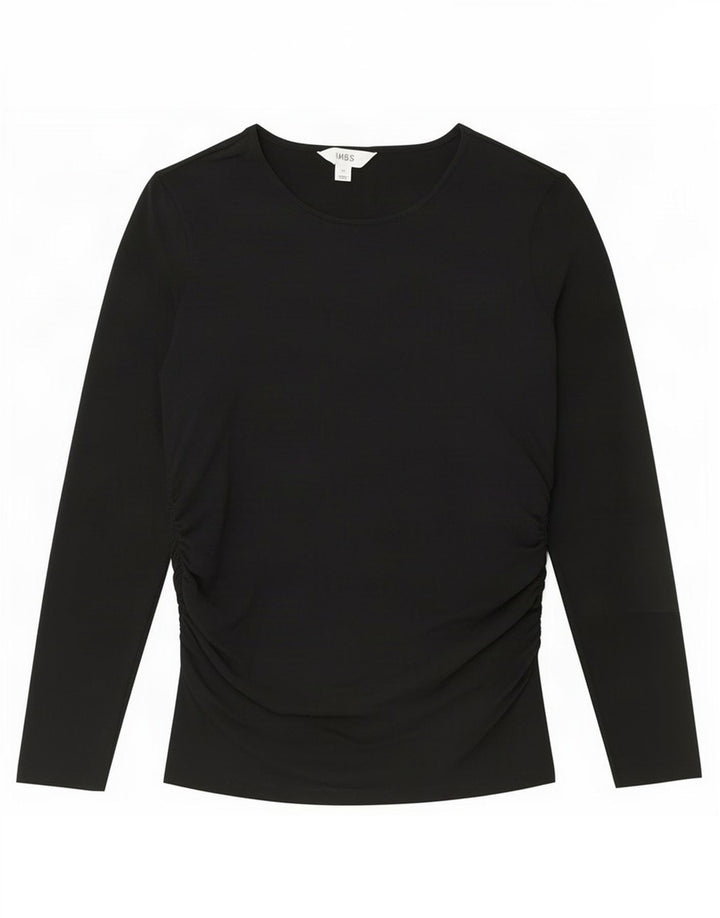 Marks & Spencer Dame Top Langærmet UK 14 Stor Sort Akryl