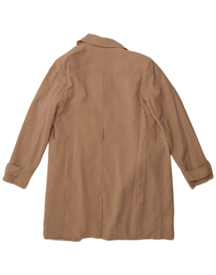 BANANREPUBLIK Womens Open Trench Coat UK 14 Medium Beige Viscose