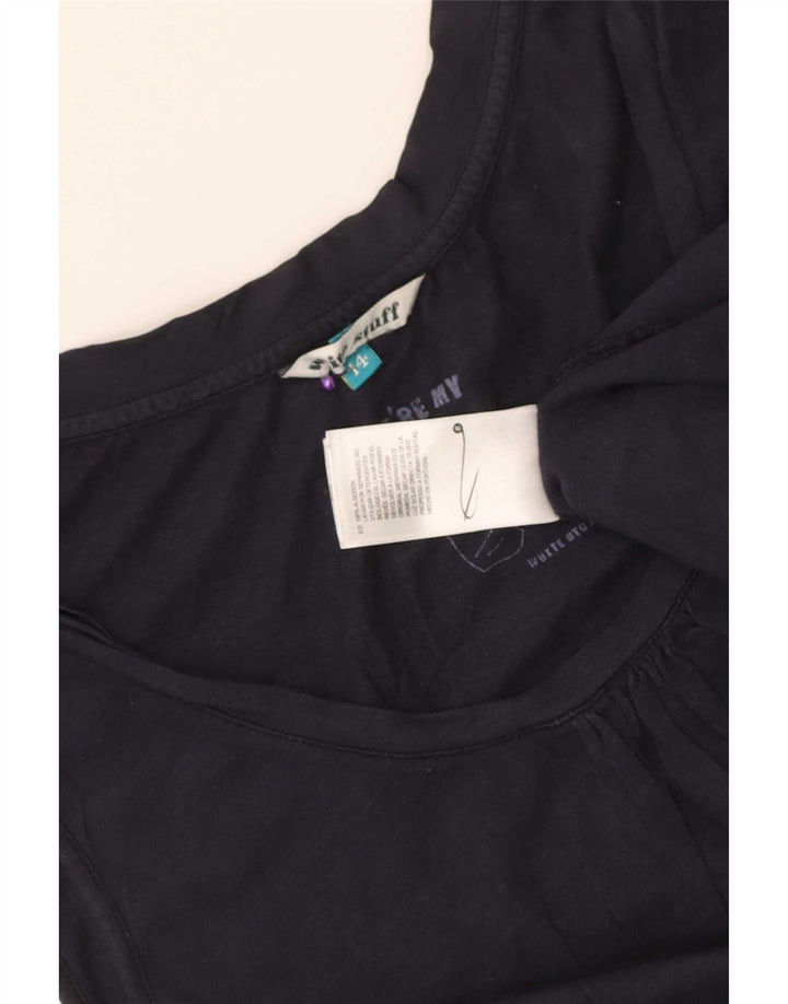 White Stuff Womens Vest Top UK 14 Medium Navy Blue Cotton