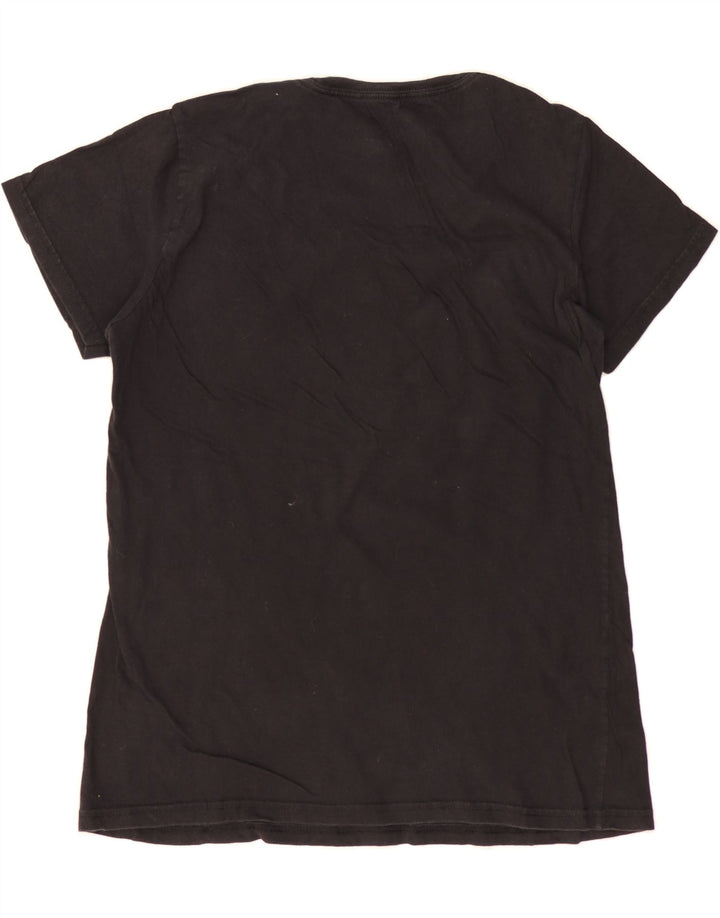 ADIDAS Womens Graphic T-Shirt Top UK 14 Medium Black Vintage Adidas and Second-Hand Adidas from Messina Hembry 