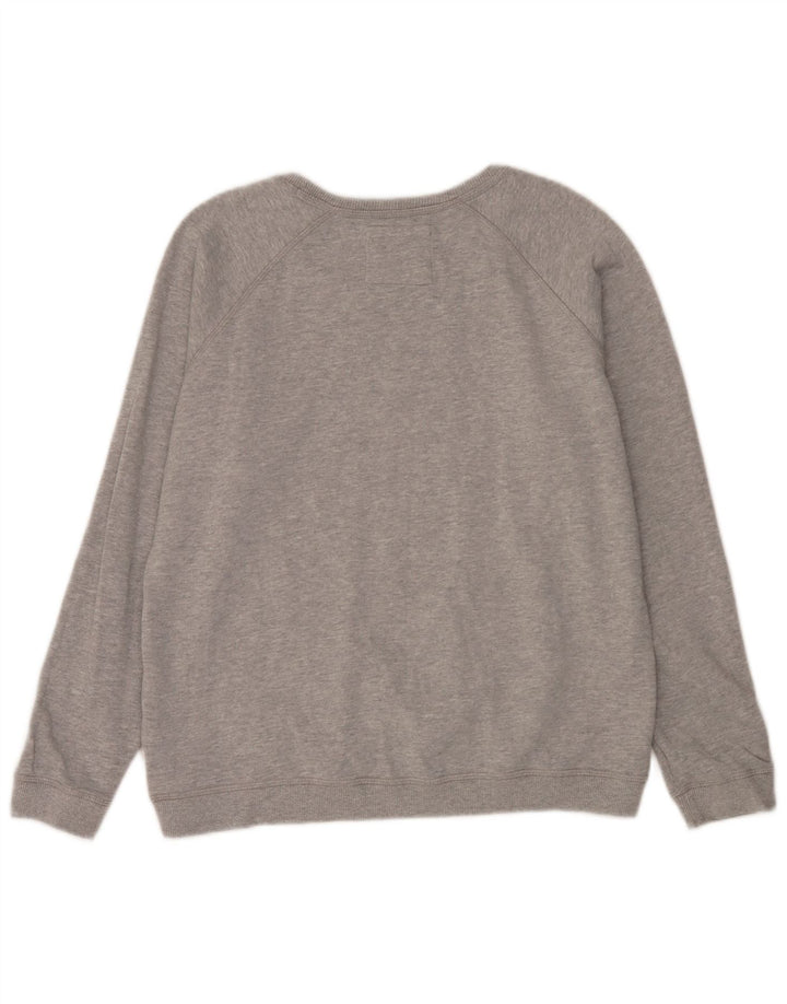 Fat Face Dame Grafisk Sweatshirt Jumper UK 14 Medium Grey Bomuld