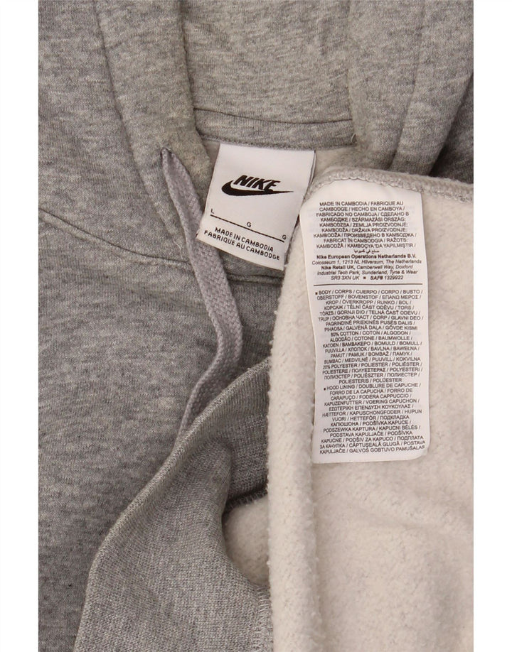 NIKE hættetrøje til mænd, stor grå bomuld