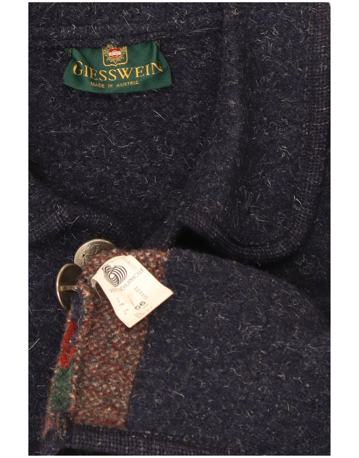 Giesswein Herre 5-knaps blazerjakke EU 56 3XL Navy Blue Fair Isle Wool