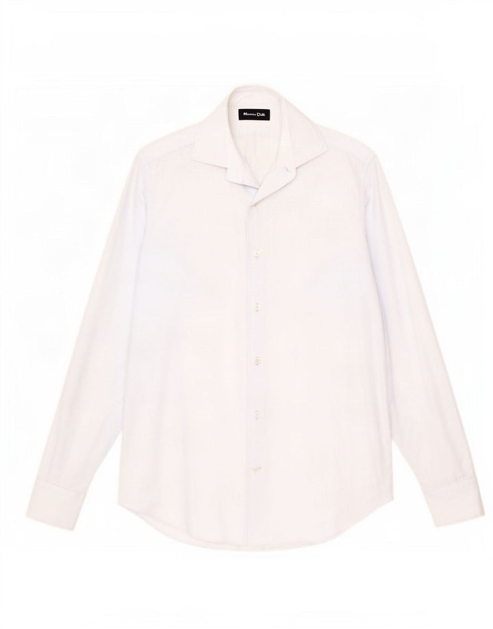 Massimo Dutti Herreskjorte Størrelse 39 15 1/2 Medium Blue Cotton