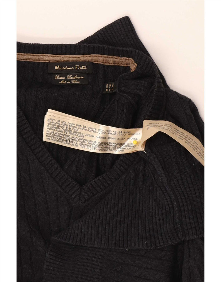 Massimo Dutti Herre V-hals sweater Medium Marineblå Bomuld