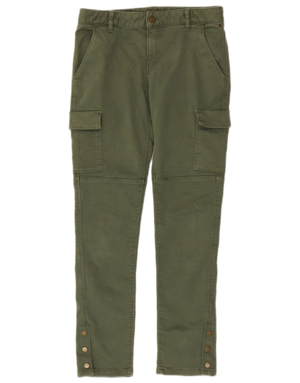Tommy Hilfiger drenge slim cargo bukser 13-14 år W28 L27 grøn bomuld