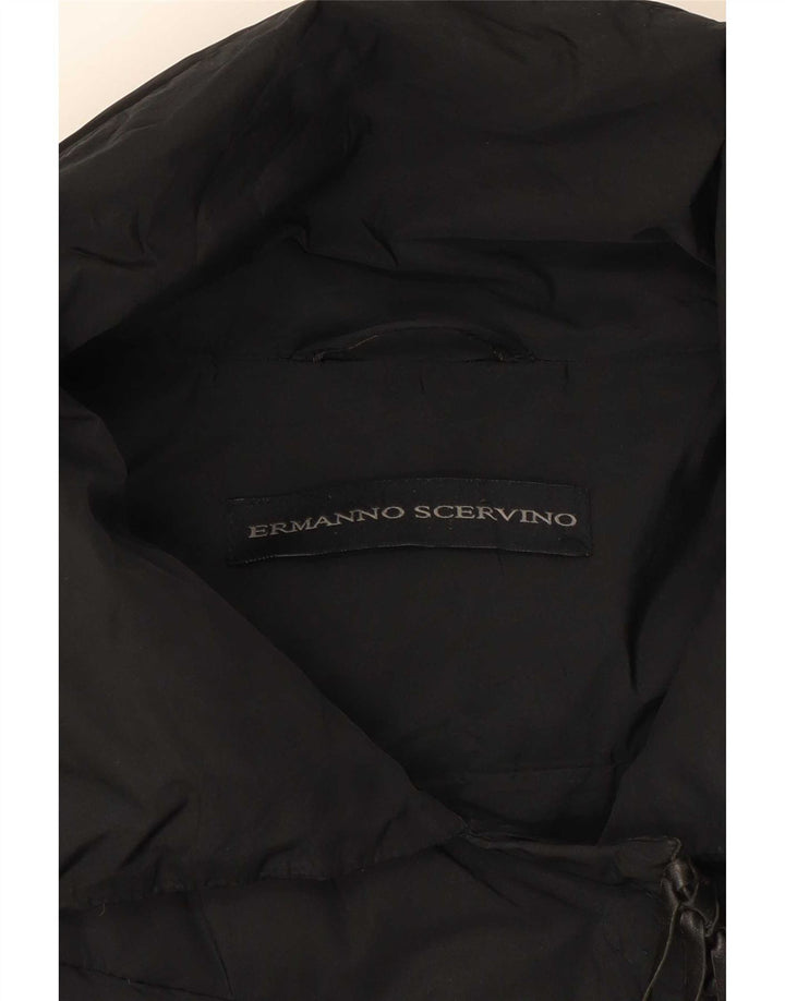 Ermanno Scervino Polstret Frakke IT 42 Medium Sort Polyester til kvinder