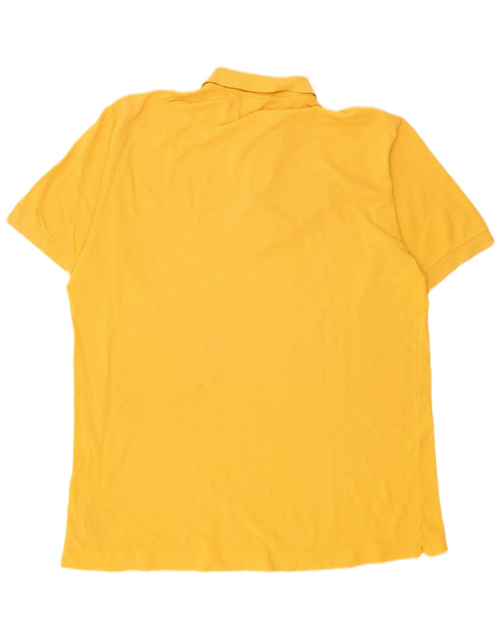 Benetton herre poloshirt stor gul bomuld