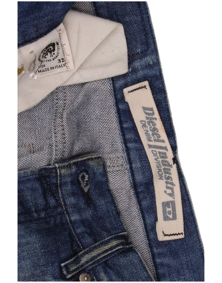 Diesel Straight Jeans til mænd W32 L34 Blå Bomuld