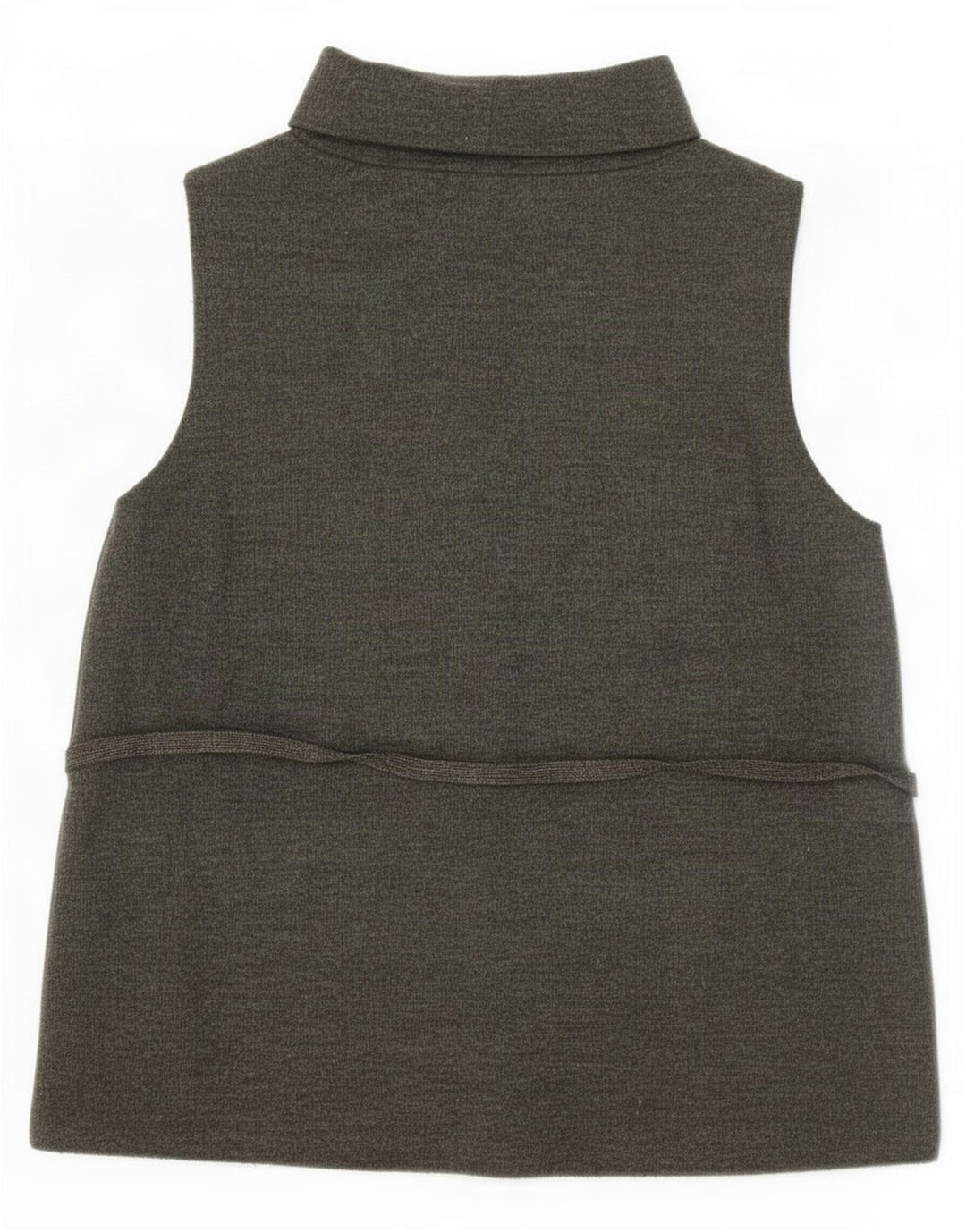 Zara Damevest Top UK 14 Stor Khaki Bomuld