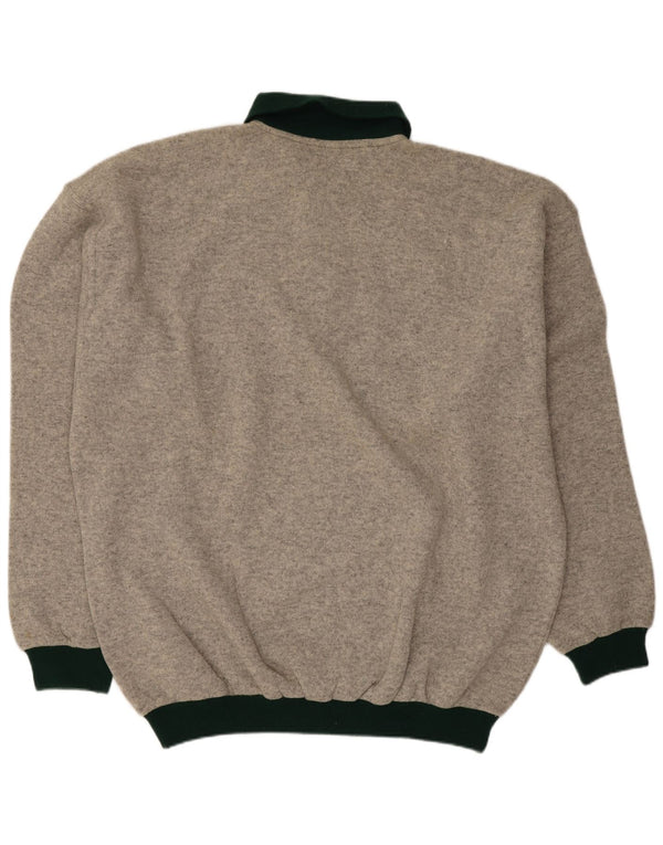 Pierre Cardin Herre Polo Neck Jumper Sweater IT 54 XL Grå Colourblock Uld
