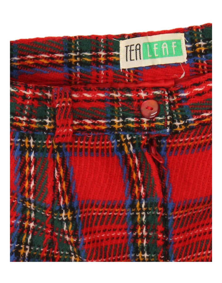 Vintage kvinders blyantnederdel W24 lille rød plaid