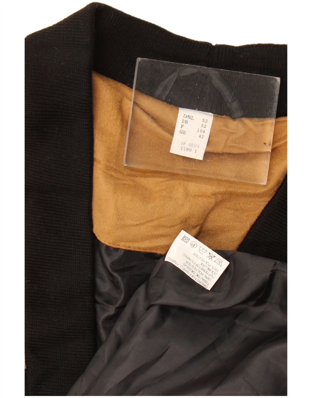 VINTAGE Bomberjakke til mænd UK 42 XL Sort Colourblock Polyester