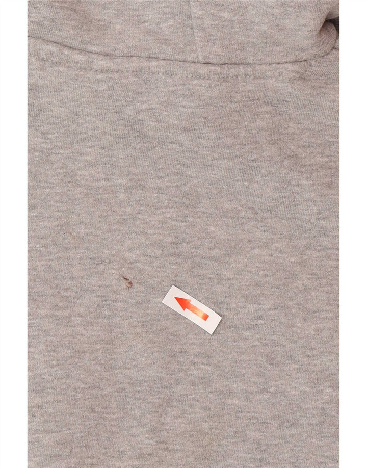 Ellesse Kvinders Cropped Grafisk Oversized Hætte Sweatshirt UK 12 Medium Grå