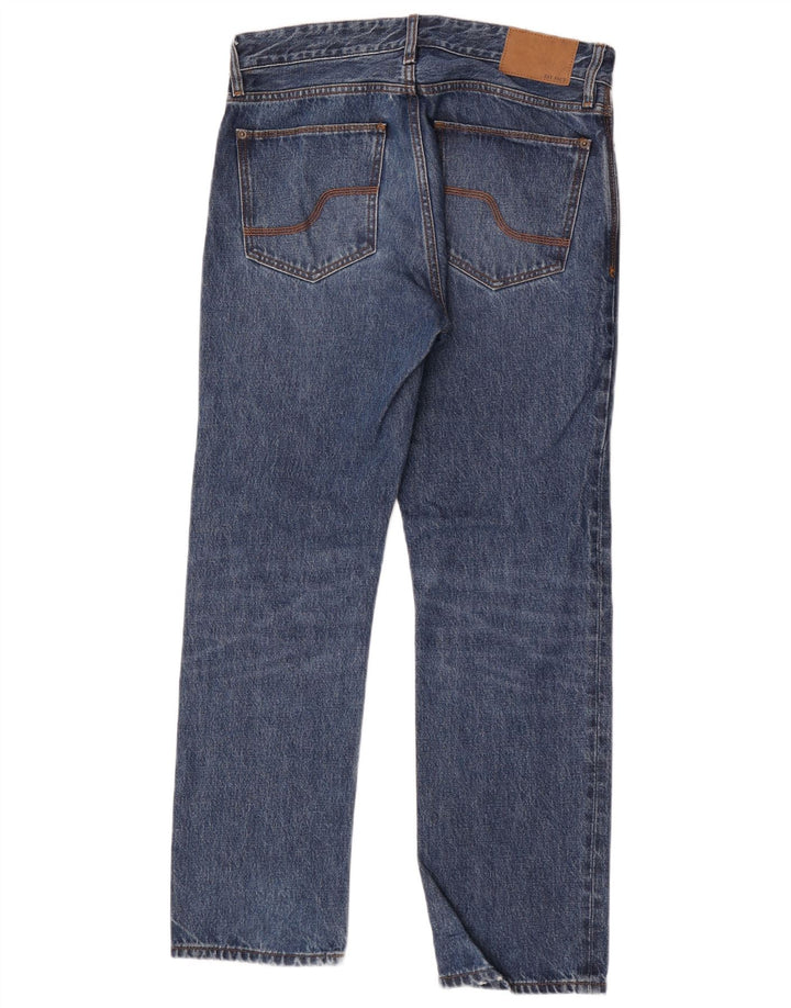 Fat Face Herre Straight Jeans W30 L30 Blå Bomuld