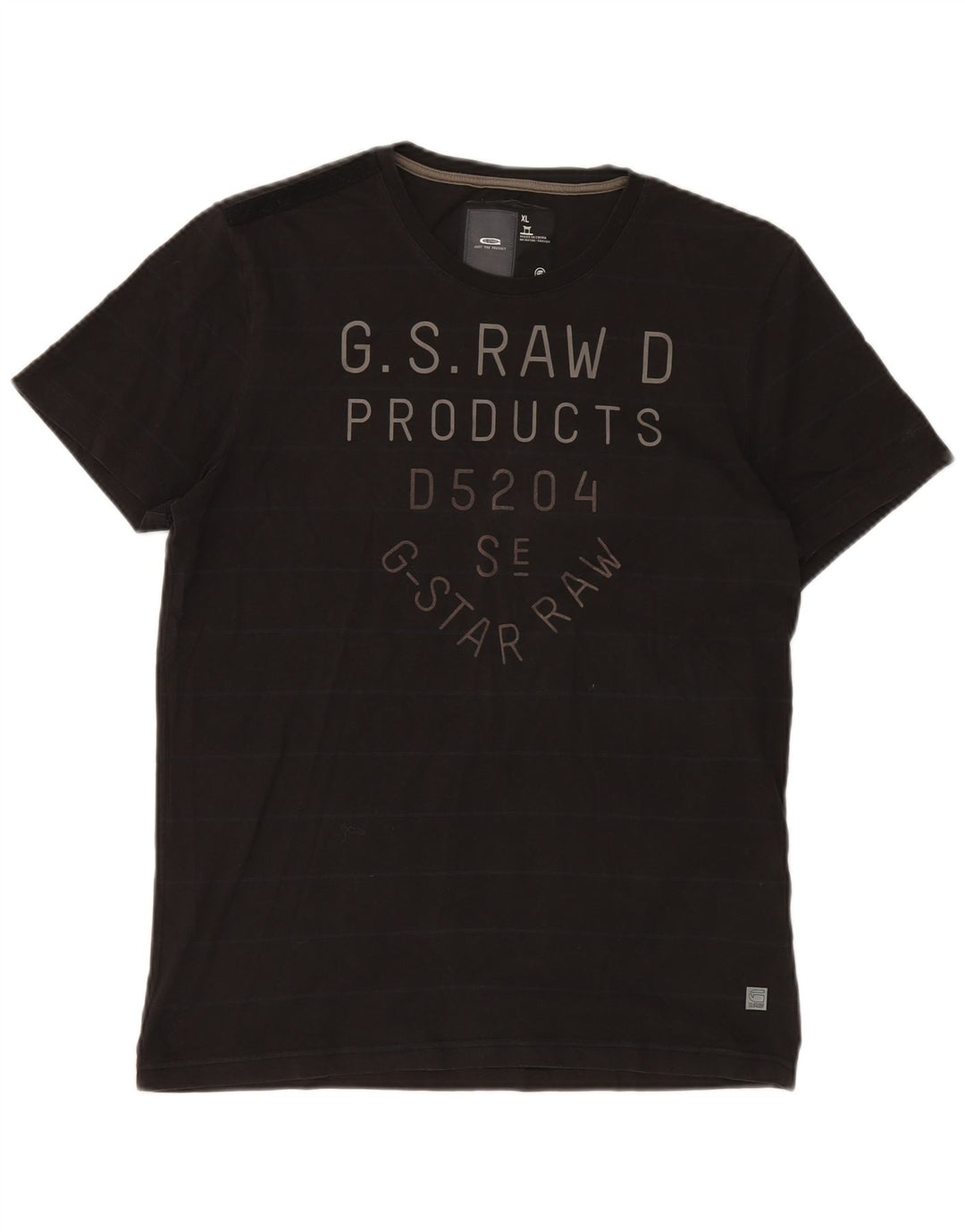 G-Star Herre Grafisk T-Shirt Top XL Sort Bomuld