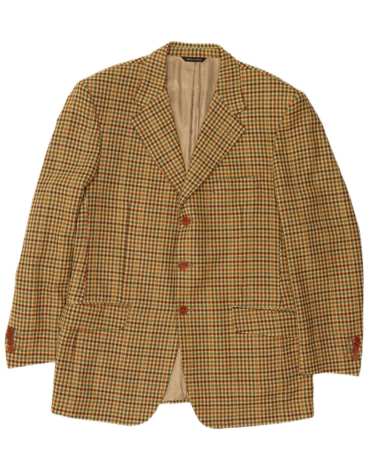 Ermenegildo Zegna Herre 3-knaps blazerjakke IT 52 Large Beige Houndstooth