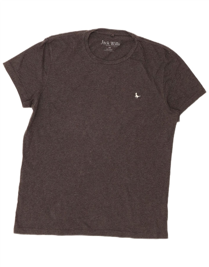 Jack Wills Herre T-shirt Top mellemgrå bomuld