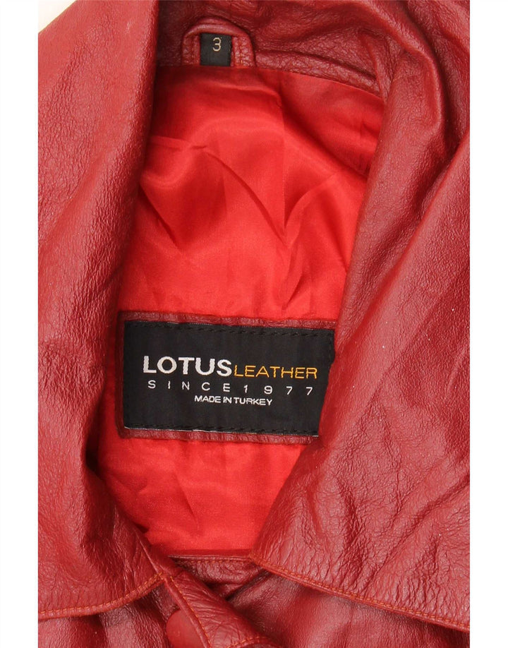 Lotus Læderfrakke til kvinder UK 14 Large Burgundy