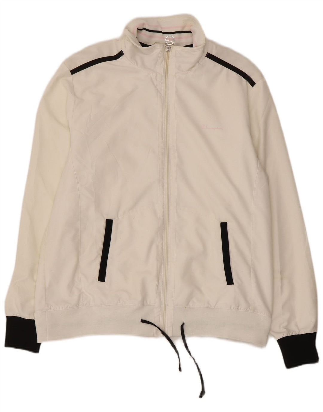 CHAMPION Dame Easy Fit træningsdragt Topjakke UK 16 Stor hvid polyester