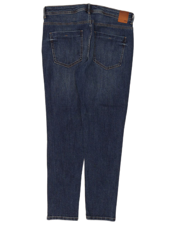 Zara Dame Skinny Jeans EU 42 Large W32 L28 Blå Bomuld