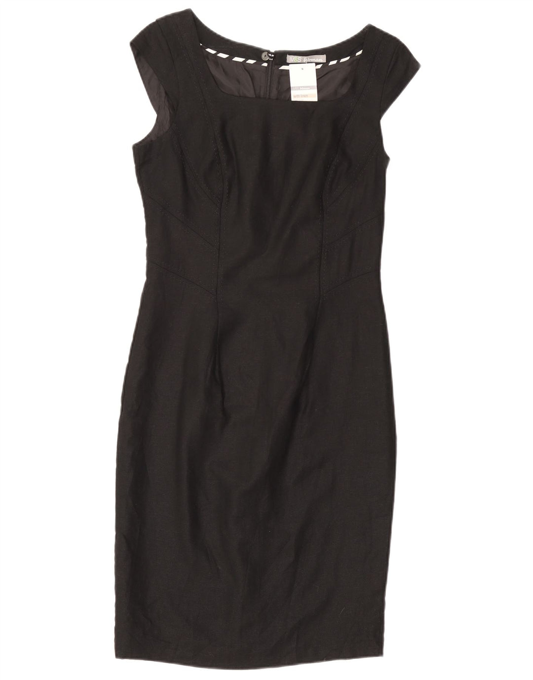 MARKS & SPENCER Dameskedekjole UK 8 Lille sort linned