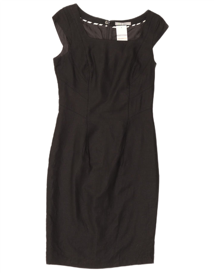 MARKS & SPENCER Dameskedekjole UK 8 Lille sort linned