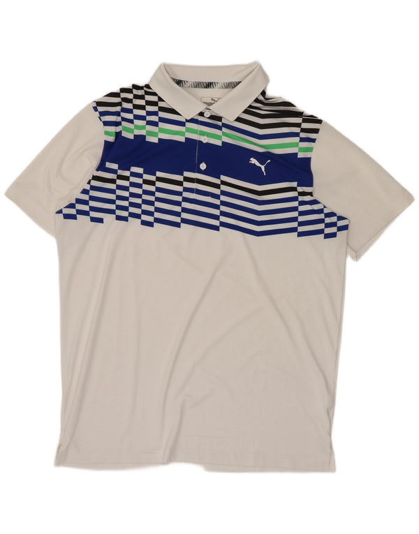 Puma herre poloshirt Medium White Colourblock
