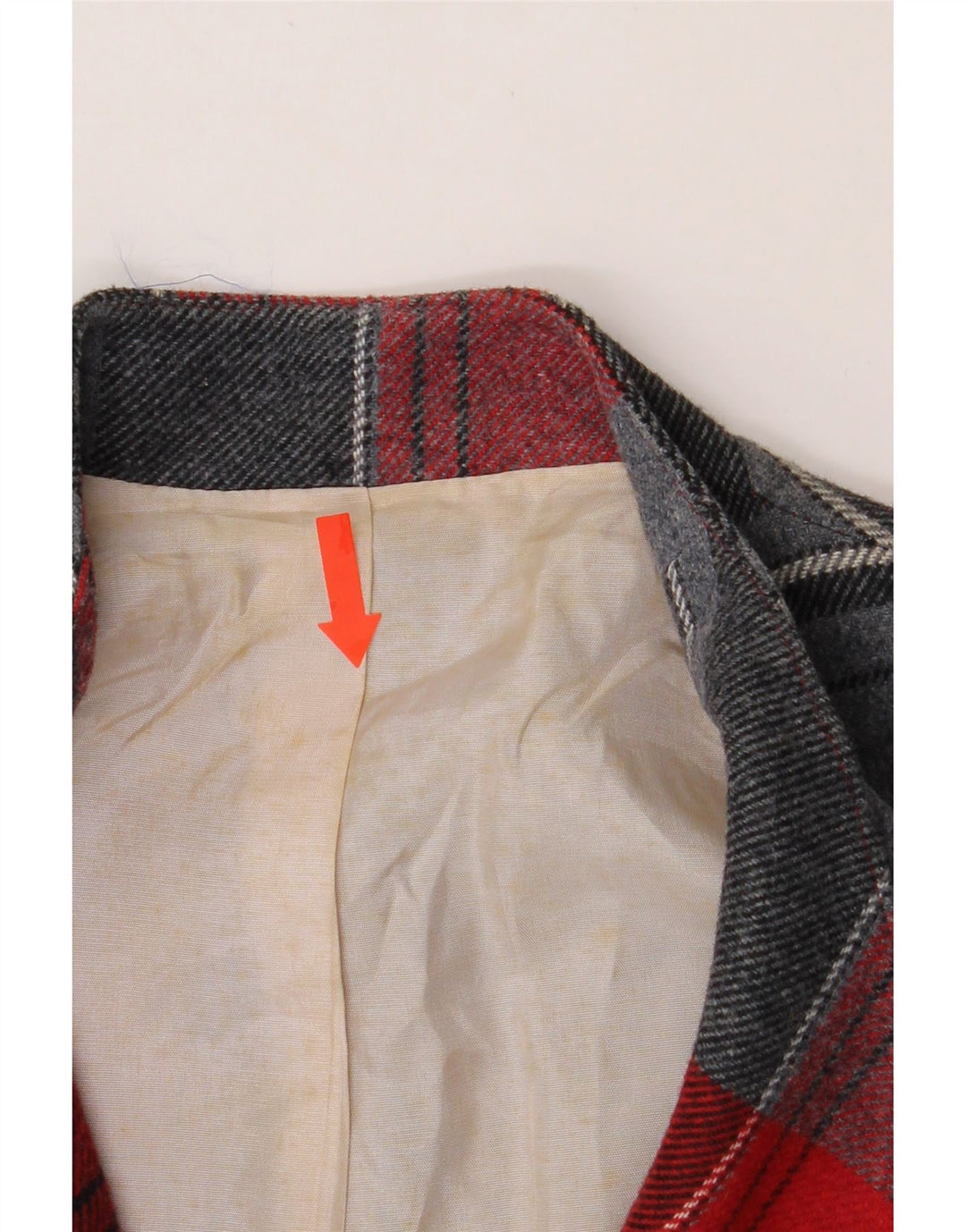 VINTAGE Womens Double Breasted Blazer Jacket UK 10 Small Grey Check Vintage Vintage and Second-Hand Vintage from Messina Hembry 