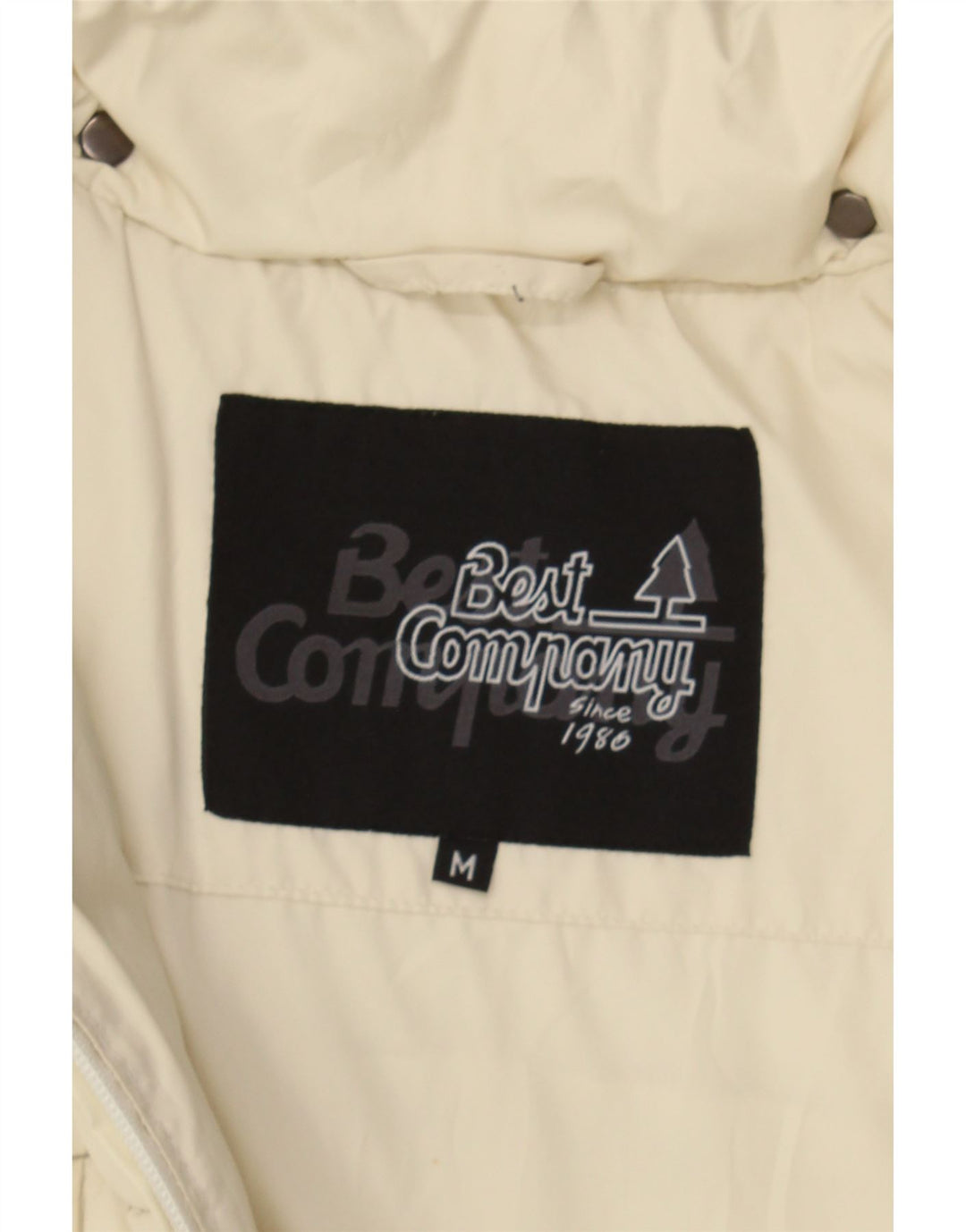 BEST COMPANY Womens Padded Coat UK 14 Medium Off White Polyester Vintage Best Company and Second-Hand Best Company from Messina Hembry 
