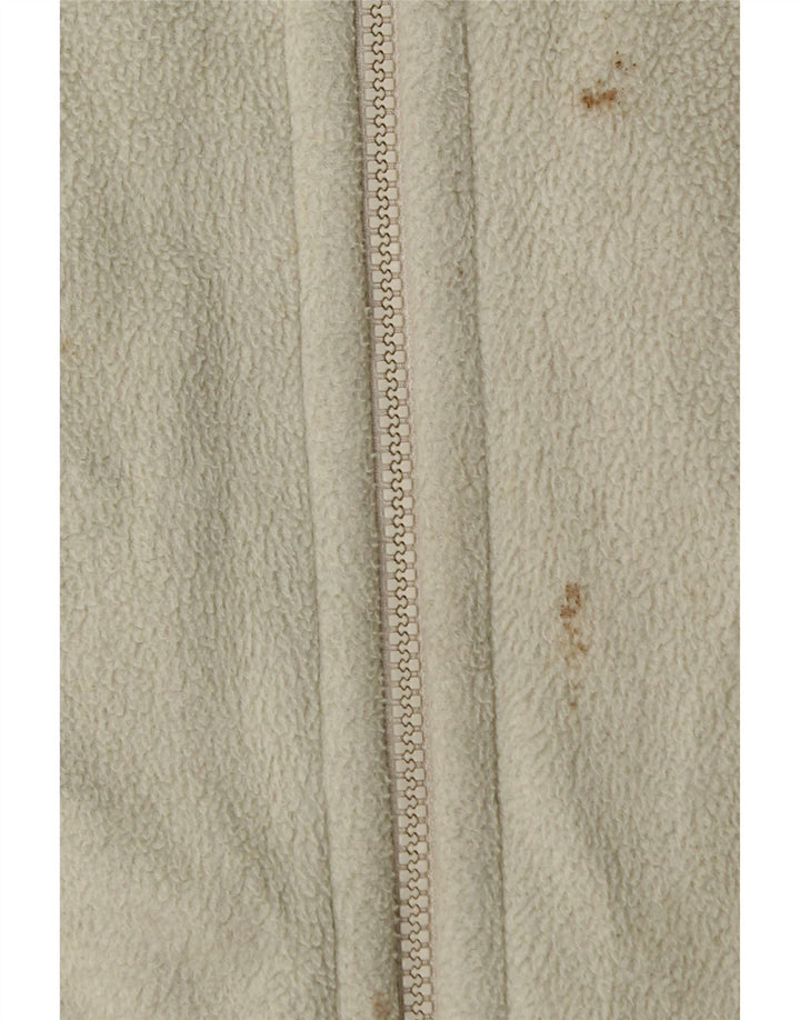 Jack Wolfskin Dame grafisk fleecejakke UK 16 Large Off White Polyester