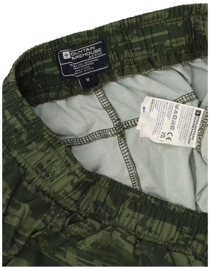 Mountain Warehouse Herre Sportshorts Medium Grøn Camouflage Polyester