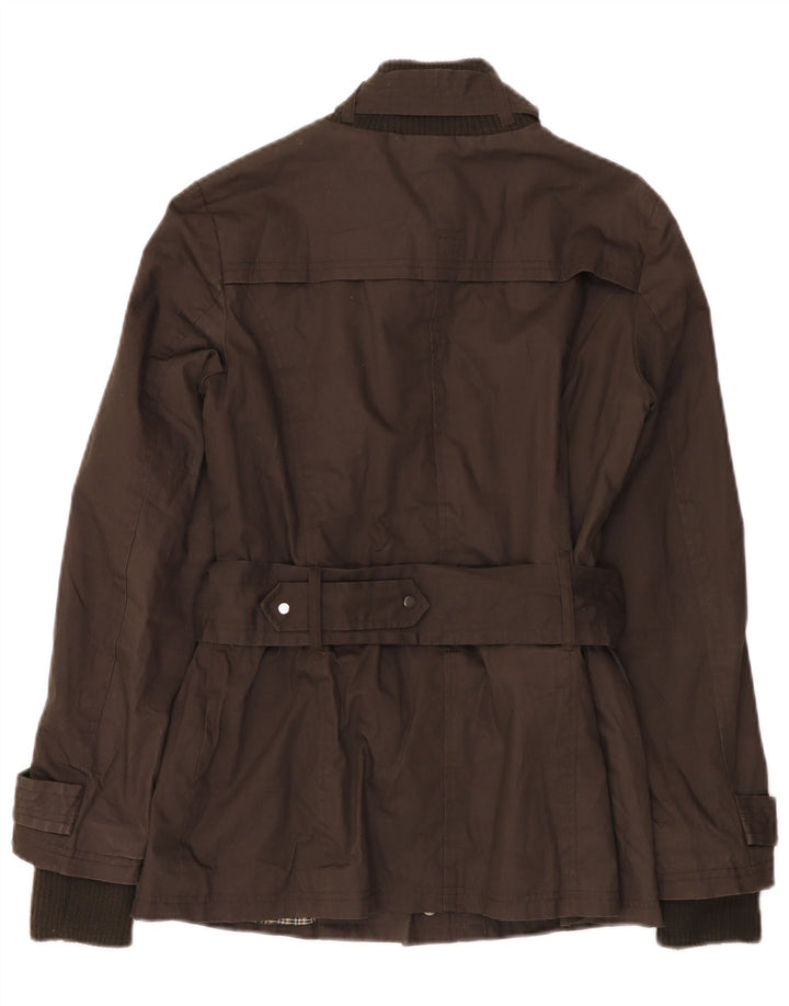 Zara Womens Utility Jacket UK 10 Small Brown Bomuld