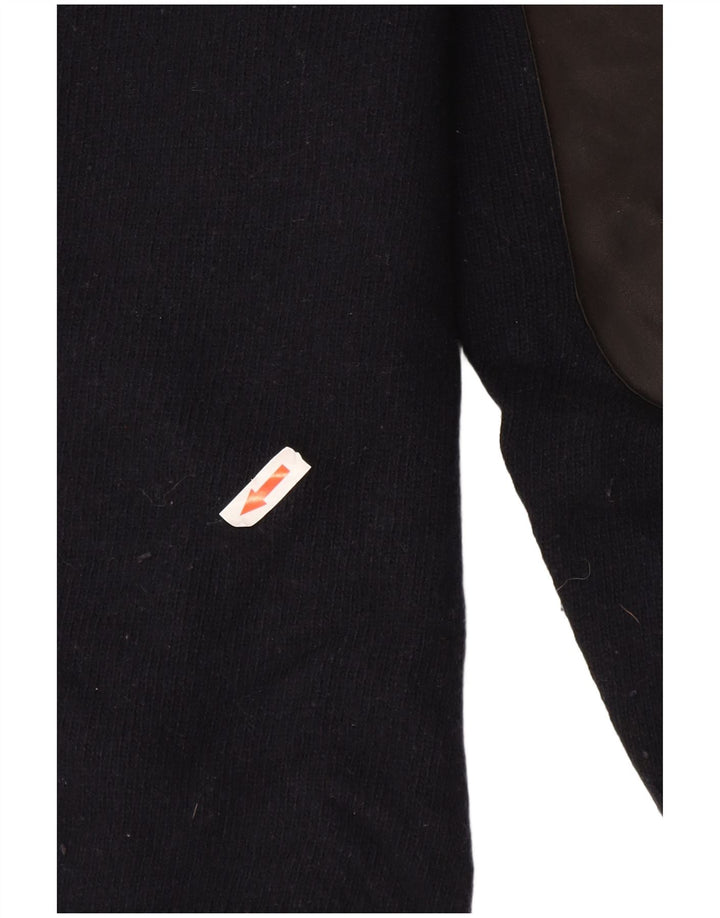 Barbour Herre Zip Neck Jumper Sweater XL Navy Blue