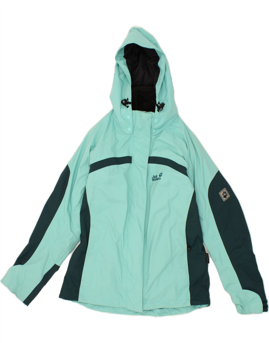 JACK WOLFSKIN Vindjakke med hætte til kvinder UK 12/14 Medium Green