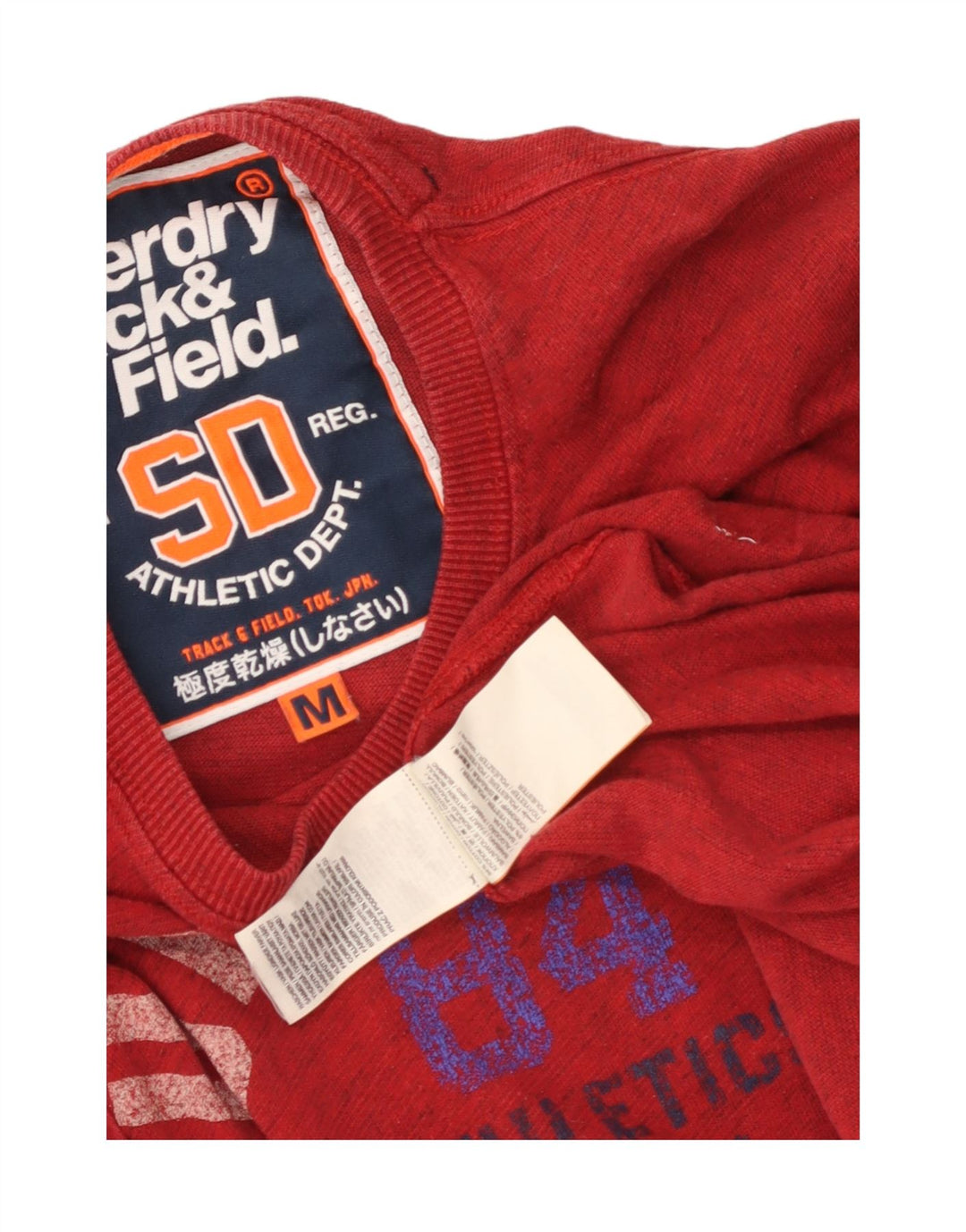 Superdry Grafisk T-shirt til mænd, medium rød bomuld