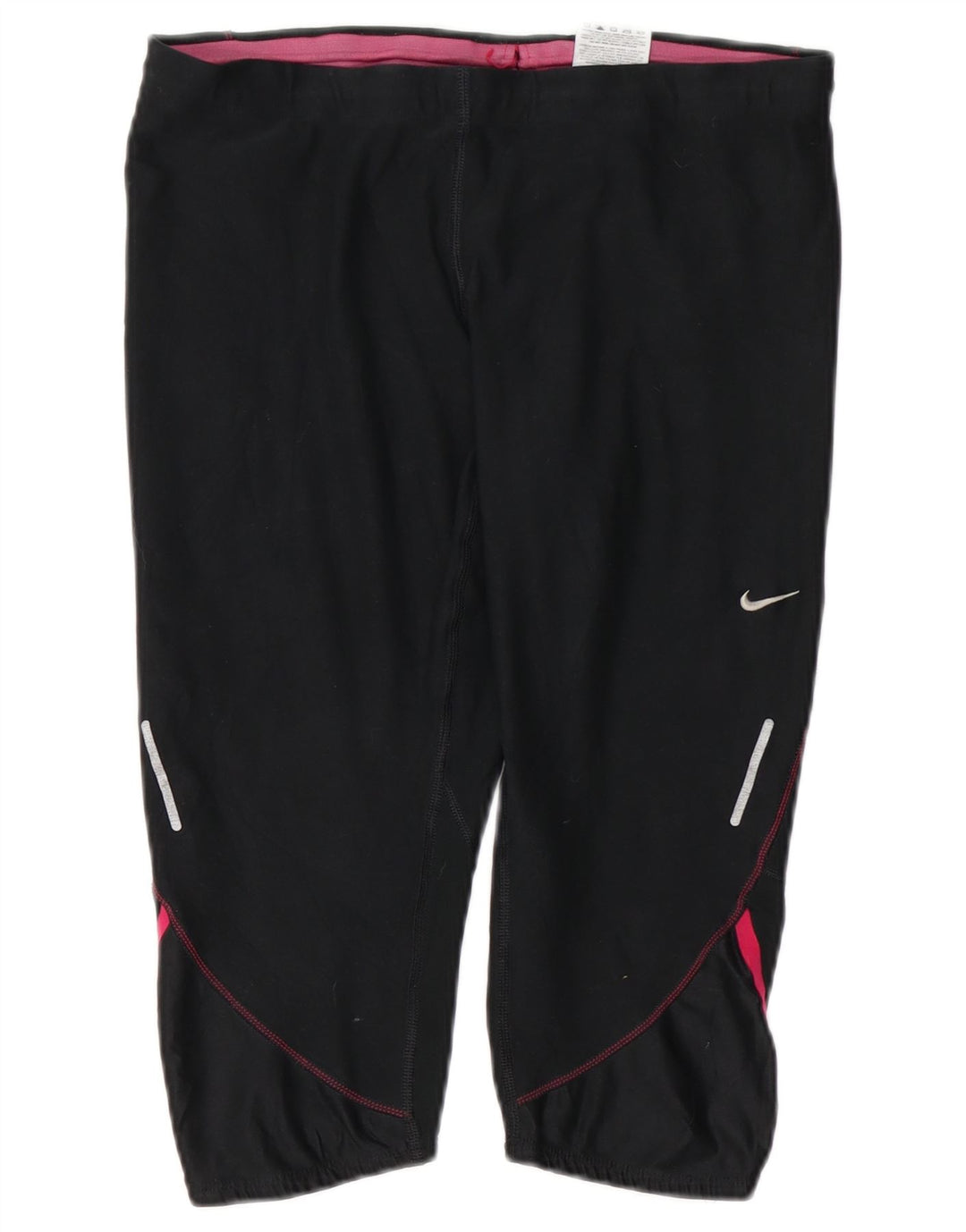 NIKE Dame Dri Fit Capri træningsdragt Bukser UK 16 Stor sort farveblok