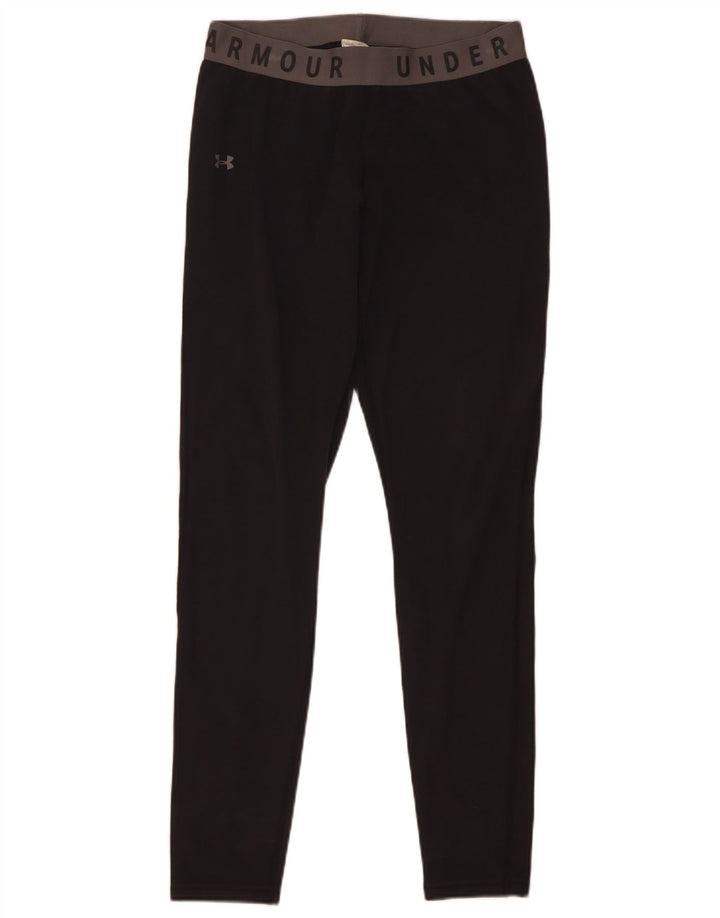 Under Armour Grafiske Leggings til kvinder UK 12 Medium Sort Bomuld
