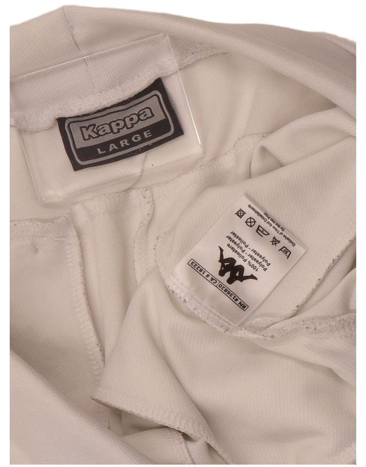 KAPPA Mens Tracksuit Trousers Joggers Large White Polyester
