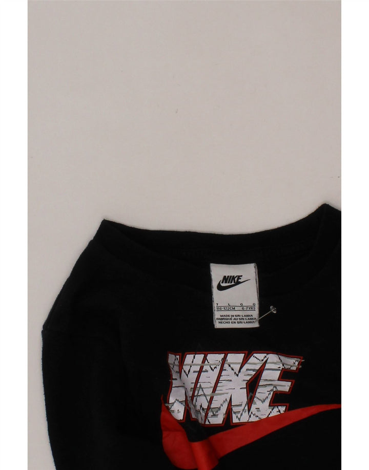 NIKE drenge grafisk sweatshirt jumper 6-7 år stor sort