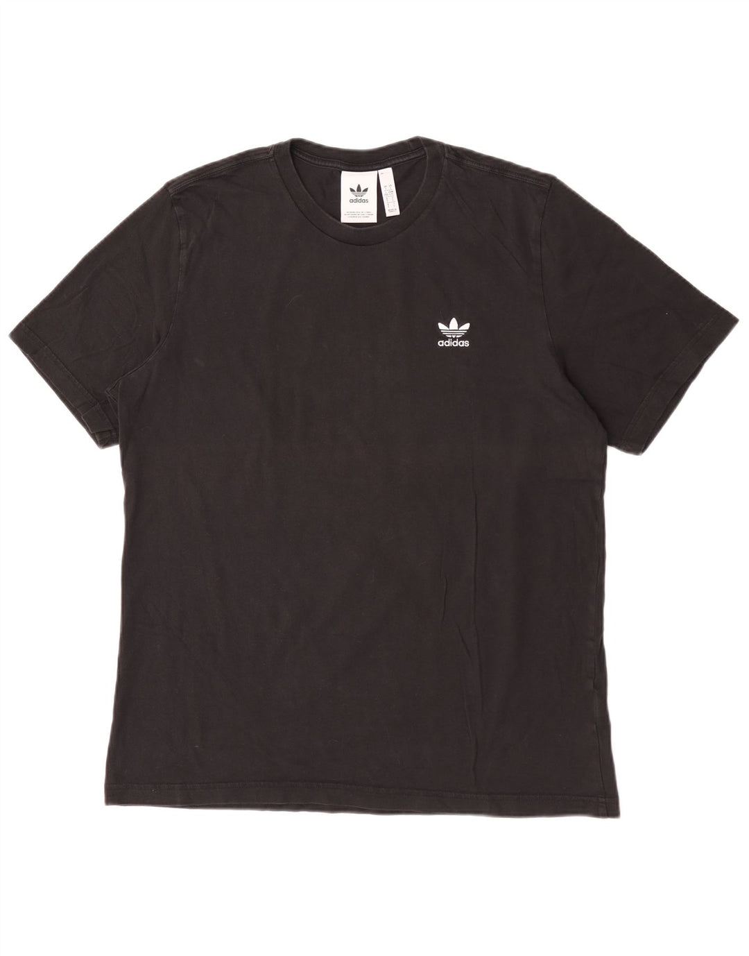 Adidas Herre T-Shirt Top Stor Sort Bomuld