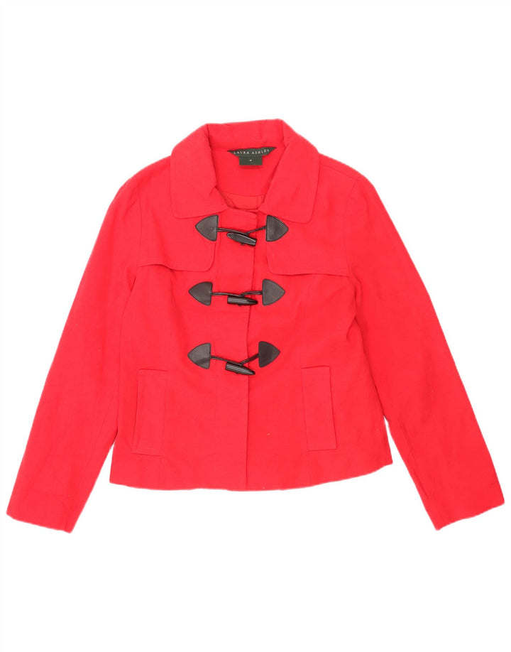 Laura Ashley Dame Duffle Jacket UK 10 Lille Rød Bomuld