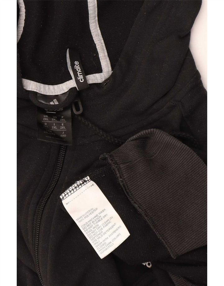 Adidas Herre Climalite hættetrøje med lynlås 2XL sort polyester