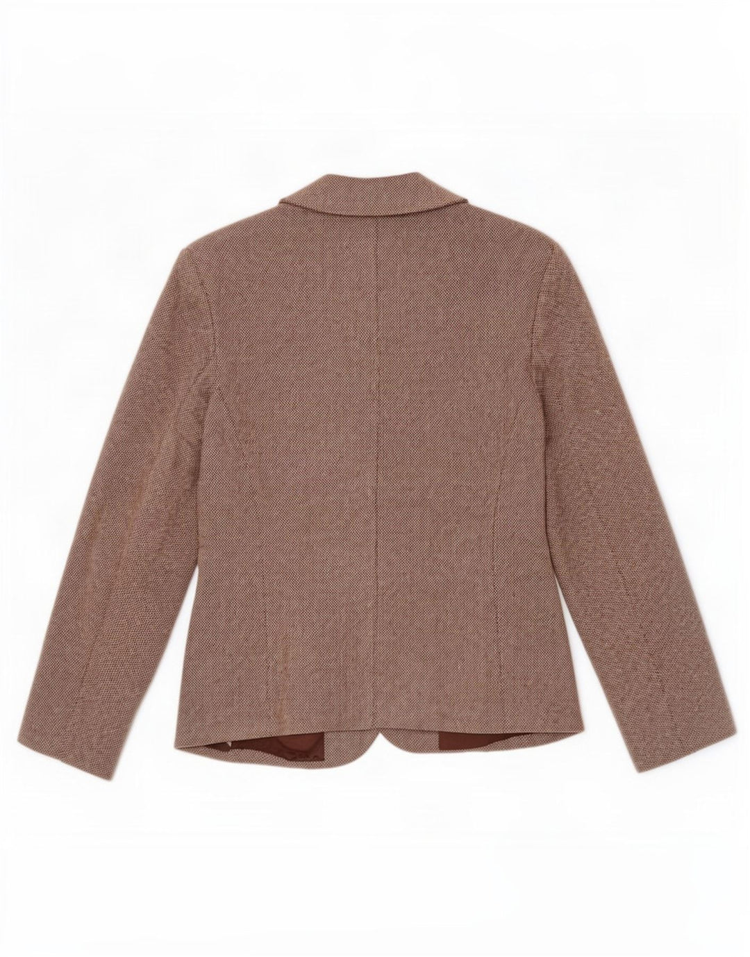 Benetton Dame 3-knaps blazerjakke IT 42 Medium Brun Uld